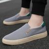 Sapatos casuais masculinos deslizamento em lona mocassins confortáveis ​​andando apartamentos para homem cara antiderrapante mocassins macios tênis verão