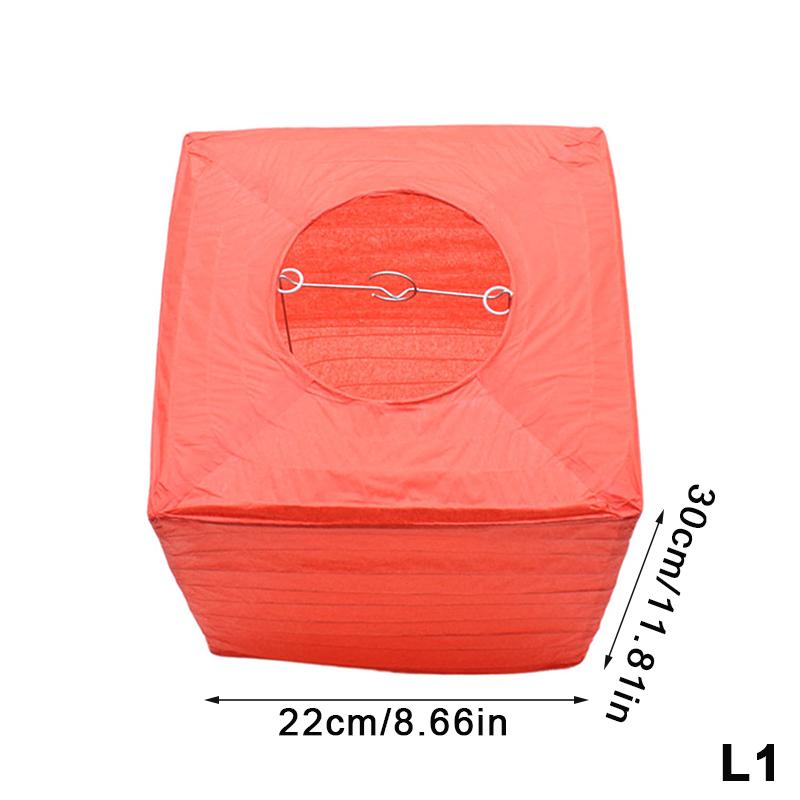 Hand-Painted Square Paper Lanterns Diy Foldable Hanging Decor Without Candles For Indoor/Outdoor Parties, Weddings, Home Garden
