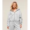 Cosy Luxe Zip Through Hoodie Bros Soft Grey Marl B5b5p Gc3c
