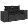 VidaXL Salon de jardin 8 pcs avec coussins noir résine tressée 3269315