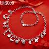 Schwerlast-Halskette aus 925er Sterlingsilber mit gemischten Elementen - Bankett-Geschenk-Schmuck