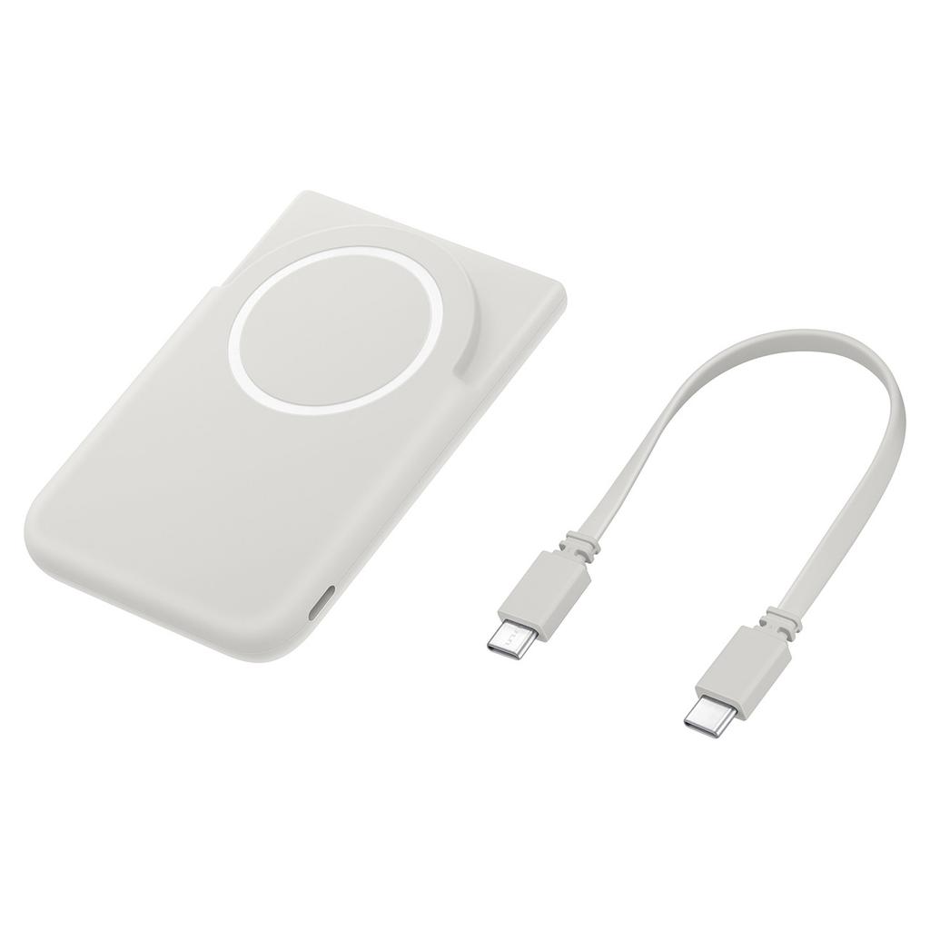 Powerbank Wireless Samsung 5000mAh USB-C Qi2 Magsafe 25W con Cavo USB-C - Grigio