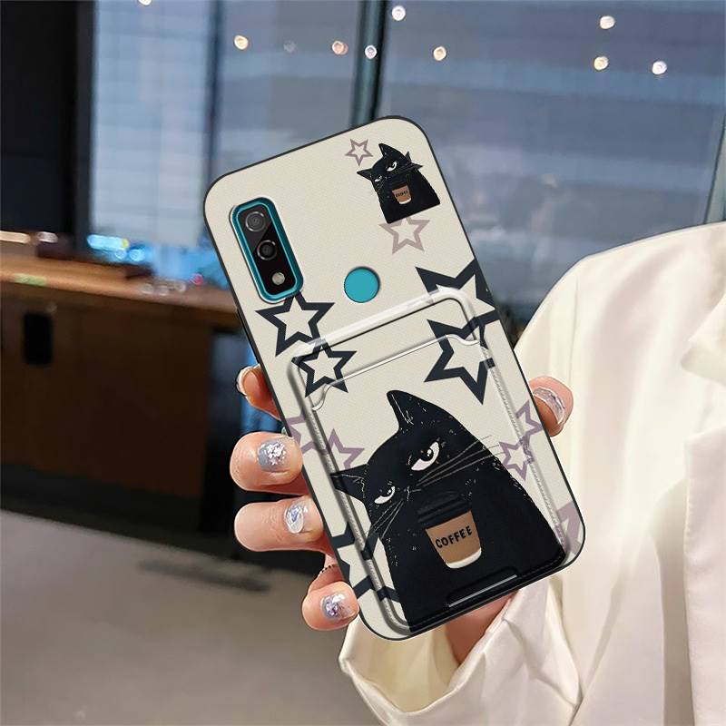 Silicone Waterproof Phone Case For Fujitsu F-51B/Arrows We Card Bag Cartoon Soft Case Anti-dust Back Cover Graffiti Cute