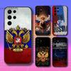 Russia Russian Flag Phone Case For Samsung S10,S21,FE,S21 ,S26,S25,S24,S23,Ultra,S9,S22,Plus Black Shockproof Silicone Sof