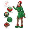 Kids Christmas Elf Costume Green Velvet Dress with Hat Shoes & Accessories for Boys Girls Holiday Play Outfit for School Performances Parties