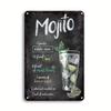 Retro Metal Wall Poster Mojito Bar Kitchen Decor 8x12