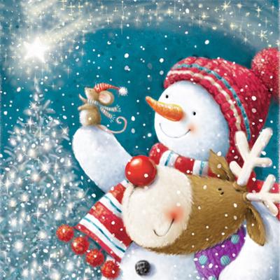 5d Diamond Painting Snowman Cartoon Full Drill Round Cross Stitch Embroidery Home Decoration