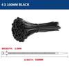 100Pcs Wholesale Plastic Nylon Cable Ties Self-locking Cord Straps Adjustable Cables Fastening Loop Home Office Wire Zip Tie