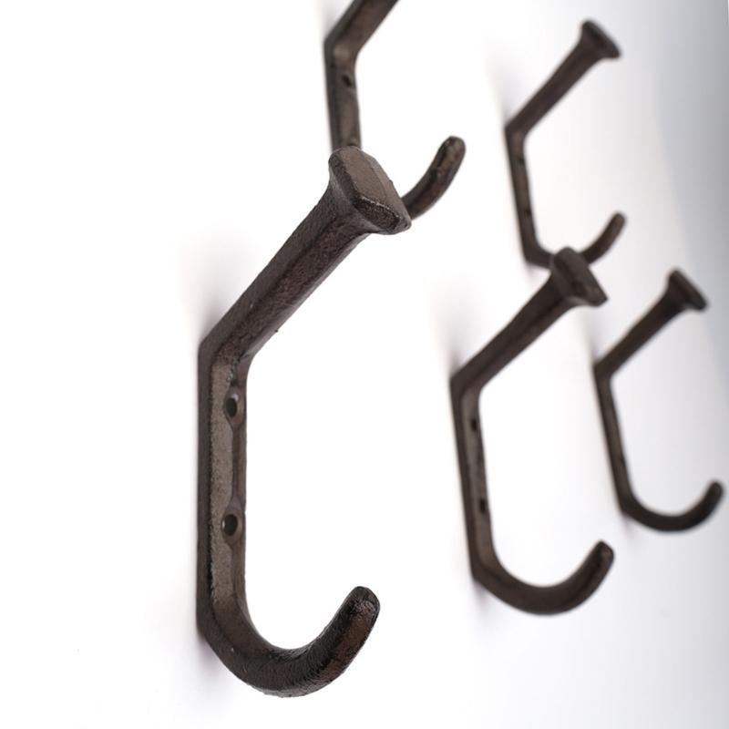 Decorative Iron Door Hook Antique Nail Design Wall Mounted Organizers Durable Entryway Storage Solution For Coat Bags Keys