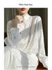 2024 Spring/Summer Women's Chinese Style Satin Jacquard Stand Collar Shirt