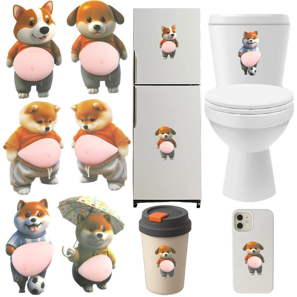 Cute 3D Plump Character Squishy 3D Stickers Featuring and Japanese Multifunctional DIY Stickers for Water Cell Phone and Craft Supplies and Gifts