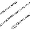 Gin No Oxidized Figaro Length Width Sterling Silver 925 Necklace Chain [Shinjuku Kura] Chain, 40-80cm (50cm), Approx. 2.4mm, Thin, (Chain Only)