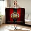 1PC Eintracht Frankfurt Custom Name Patterned Flannel Blanket Suitable For All Seasons for Home Decor Warmth and Comfort Gifts Holiday Present