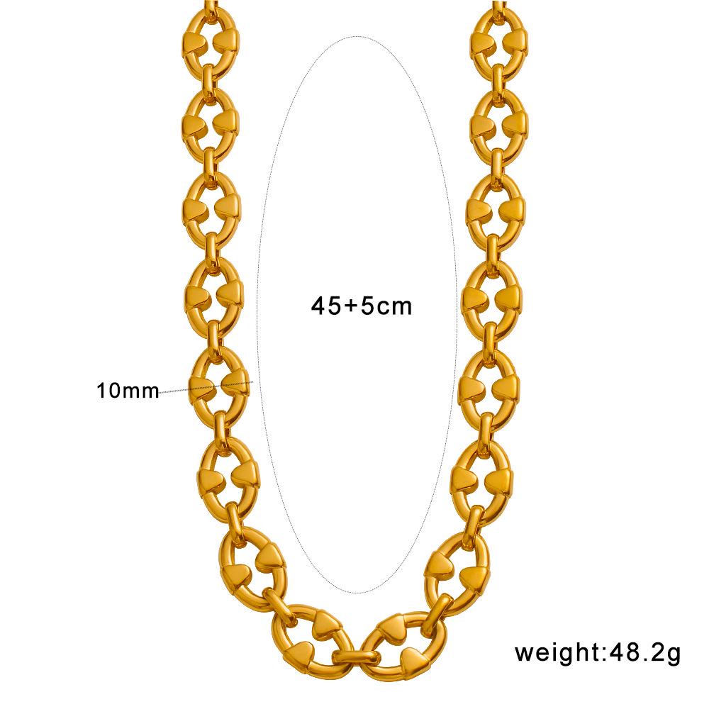 Xin Duo Duo European & American Cross-Border Gold-Plated Stainless Steel Pig Nose Buckle Necklace Bracelet