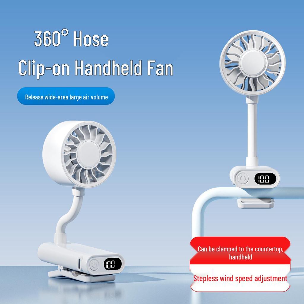 Portable USB Rechargeable Clip-On Fan: Outdoor Handheld, Desktop & Umbrella Use