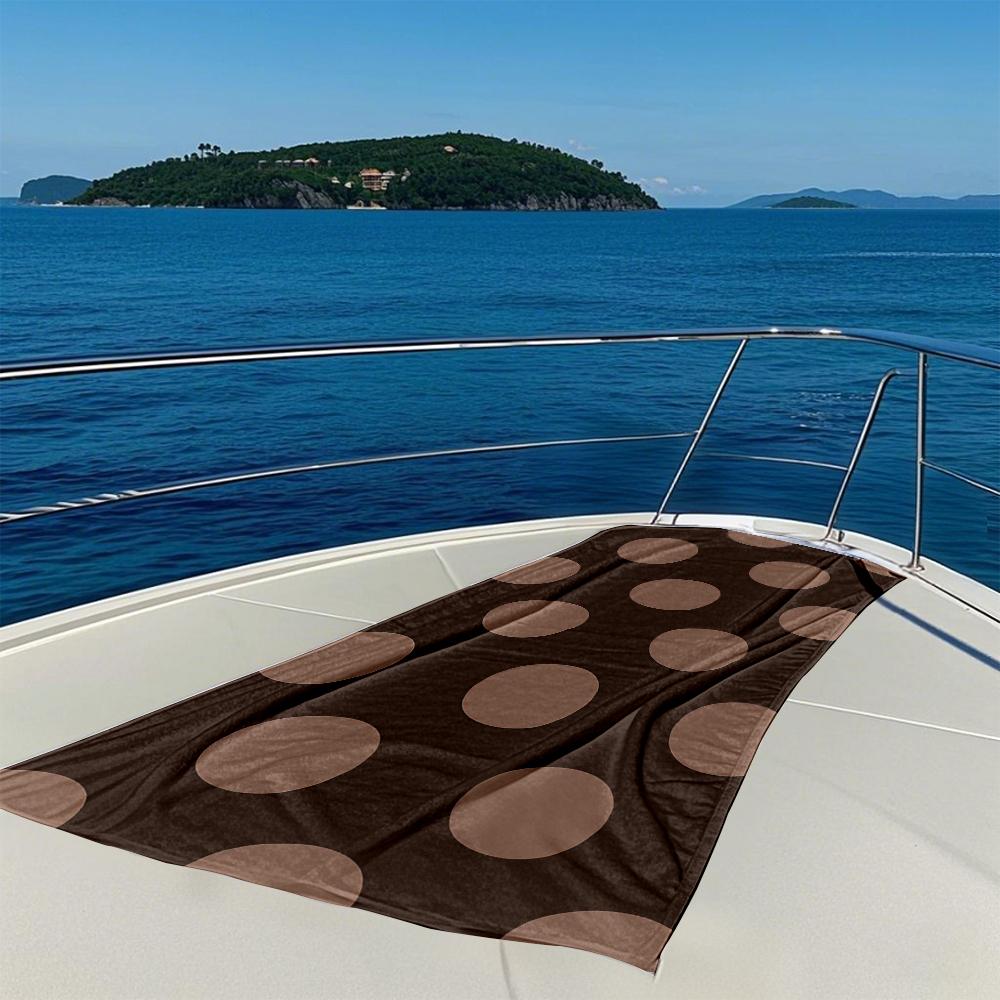 Brown Background with Dots Quick Drying Bath Towel Microfiber beach towel - light weight swimming camping  yoga beach out