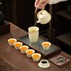 Enterprise high-end guest reception ceramic tea set light luxury opening Ru kiln gift box boutique set