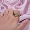 Liquidity Chunky Open Stainless Steel Rings For Women Men Accessories Real Gold Plated No Fade Vintage Finger Ring Party Bagues