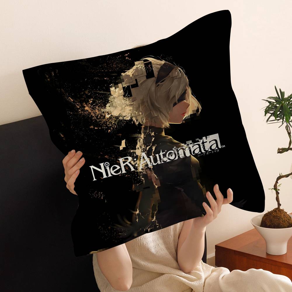 N-Nier Anime Cushion Cover Pillow Cover Decor Pillowcase Printed Cushion Case for Couch