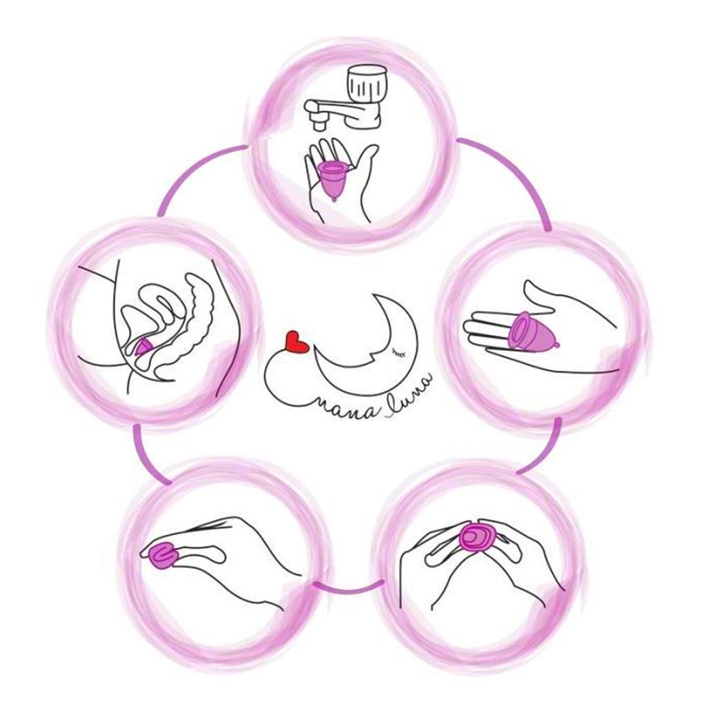 Coppetta Mestruale in Silicone Morbido Coppetta Mestruale da Donna Elastica Riutilizzabile Coppa per il Ciclo per la Cura del Corpo L 6.6x4.5cm / 2.6x1.77in