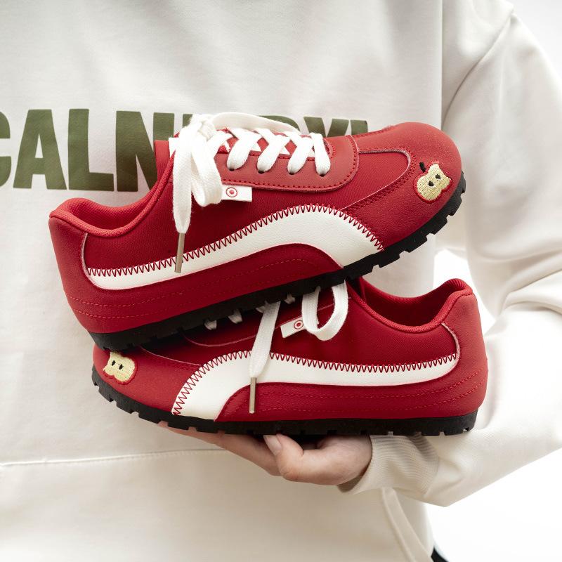 

Универсальные кроссовки в корейском стиле, студенческие белые туфли на мягкой подошве, немецкие тренировочные туфли, дышащие одинарные туфли 40