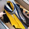 Scarf Foreign Gas Fashion Shawl Women A Hundred Double-Use Long Silk Scarf Korean Version Scarf Shawl Four Seasons