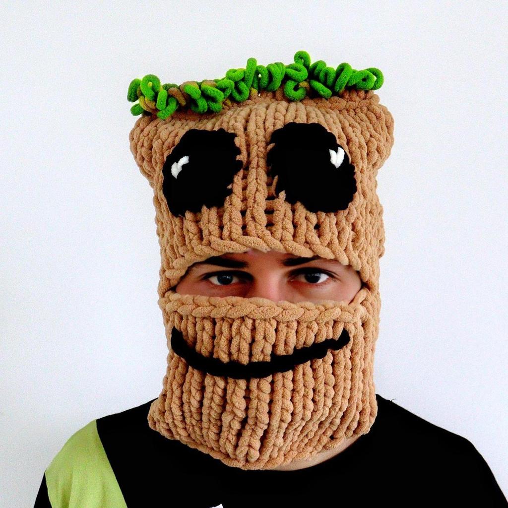 Treeman Knitted Hat Decorative for Outdoor Sports Party Selfie Masquerade