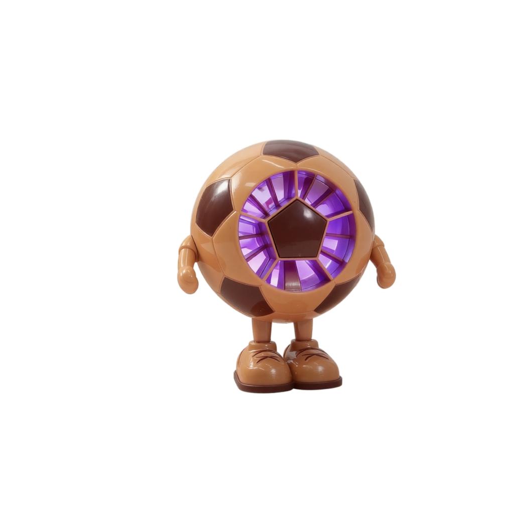 Portable Cartoon Soccer Ball Shaped Mini Fan Rechargeable Small Desk Fan with LED Light for Personal Use and Travel