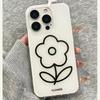 Black Peal Flower Grip Tok Holder Acrylic Hard Phone Case for Samsung Galaxy S26 20 Ultra S25 Plus S24 S23 S22 S21 S20 FE