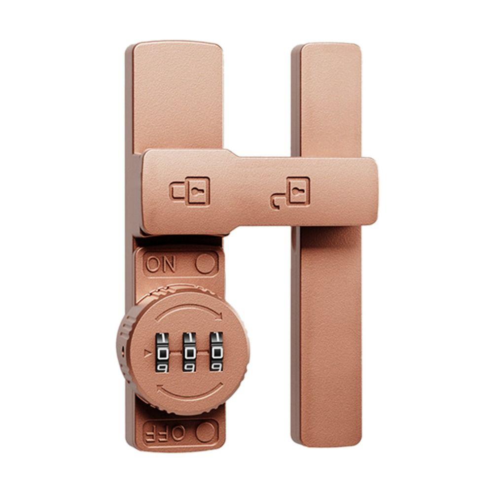 Zinc Alloy Security Door Buckle 3 Digit Password Door Window Latch Sliding Door Hasps Lock