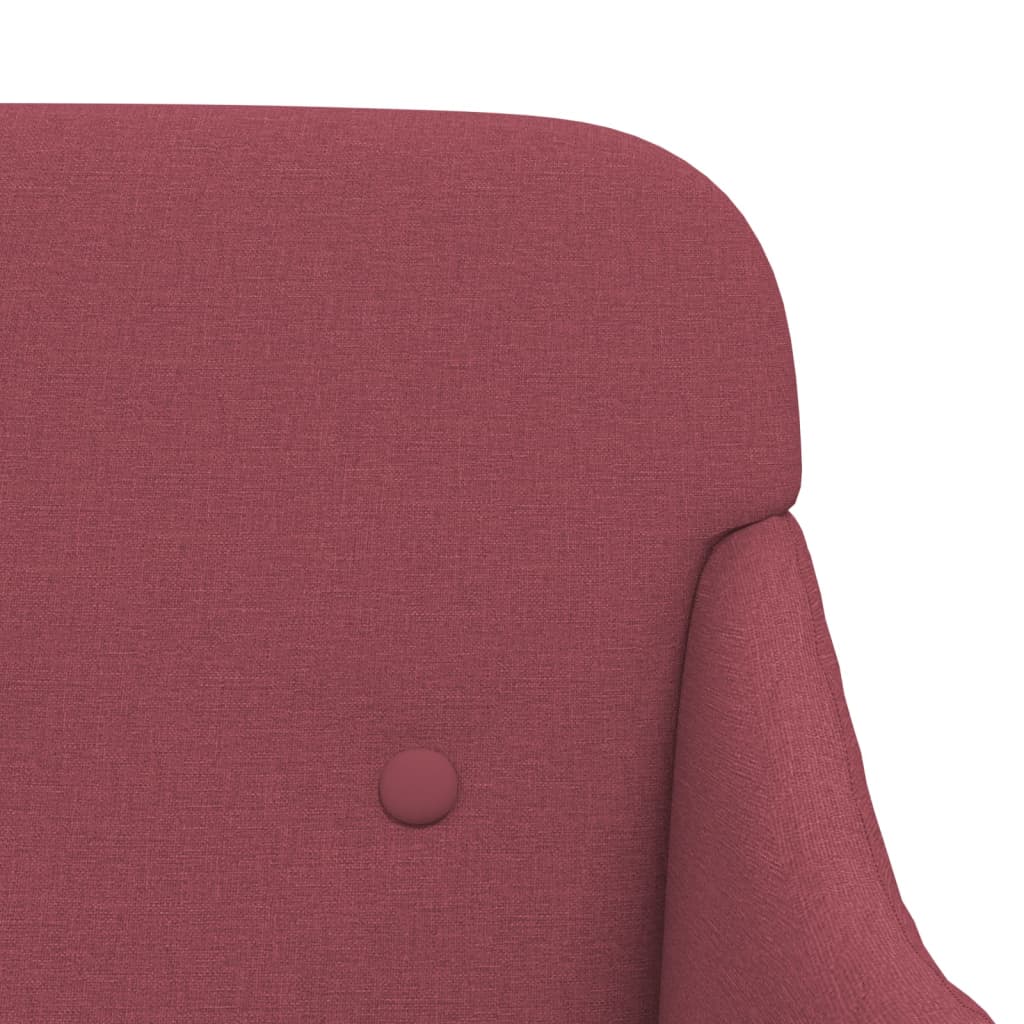 Red Wine Colored Sofa Bench 110 X 76 X 80 Cm Fabric