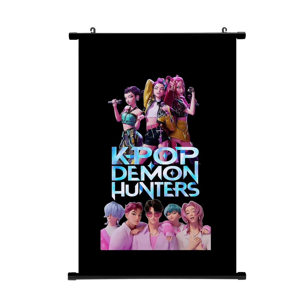 KPop Łowcy Demonów Plakat Obraz do Zawieszenia Huntrix Girl Zoey Rumi Mira Saja Chłopcy Kpop Wystrój Domu Plakat Zwój Ścienny