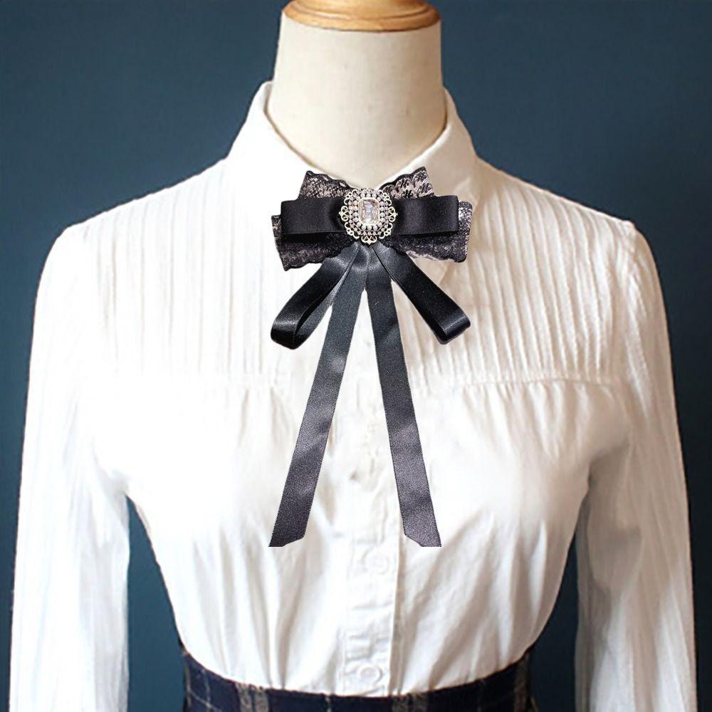 Vintage Kristall Strass Schmuck Fliege Kragen Vorgebundene Krawatte Clip Für Beerdigungen und Trauer