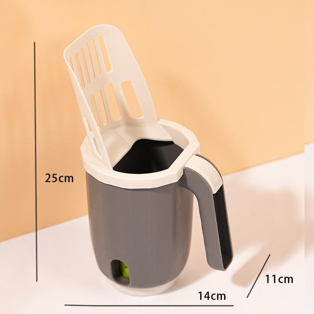 New Plastic Cat Litter Scoop with Bag Storage Slotted Scoop Litter Scoop Bin Pet Waste Collector for Litter Box Cleaning