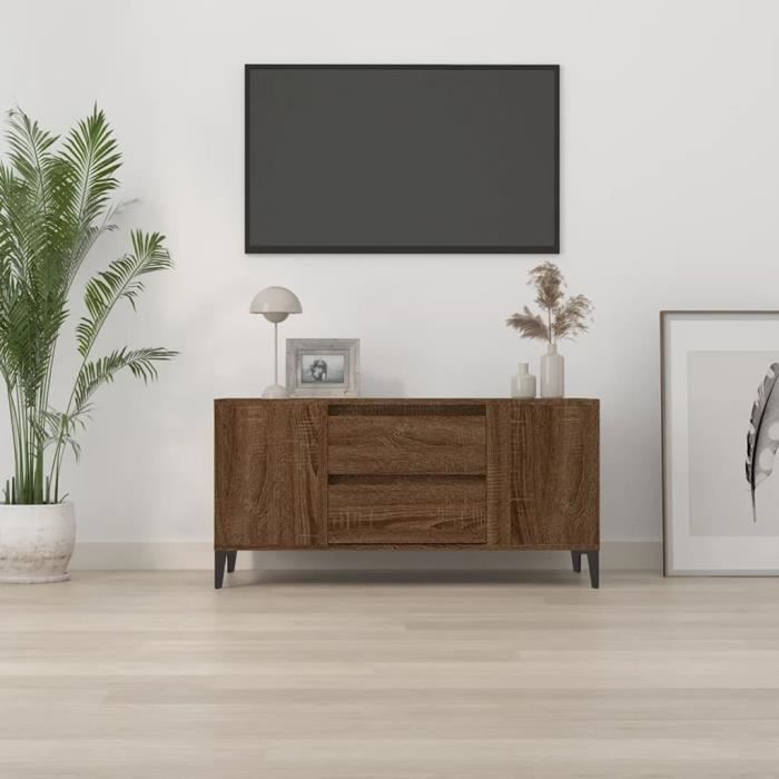 VidaXL Meuble TV Chêne marron 102x44,5x50 cm Bois d'ingénierie 819611