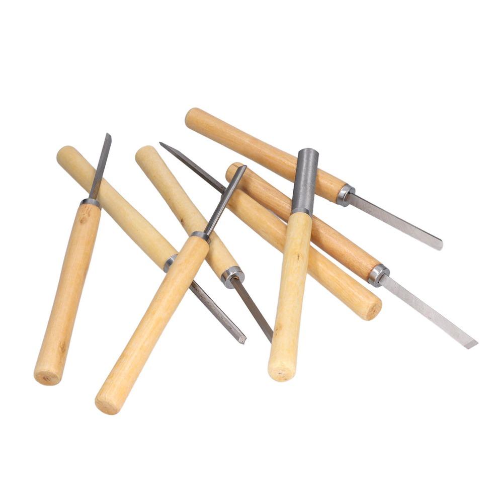 8PCS Groove Parting Wood Turning Chisels HSS Steel Lathe Chisel Set  For Hardwood