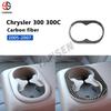 Carbon Fiber Center Rear Water Cup Holder Panel Sticker for Chrysler 300 300C 2005 2006 2007 Car Interior Decorative Accessories