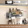No-Drill Wall-Mounted Kitchen Organizer Rack
