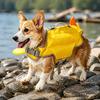 Lightweight Canine Float Coat Dog Life Jacket, High Buoyancy Pet Swim Vest with Chin Rest And Rescue Adjustable Water Safety Gear Handle, Jacket