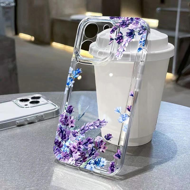Clear Phone Case Flower Casing For Samsung Galaxy Note 20 S23 S21 Ultra S22 S20 FE Plus A14 A34 A35 A52 A05 A05S A53 A04 A04E