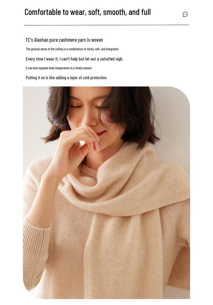 Premium 100% Cashmere Thick Knit Scarf for Parent-Child/Couples