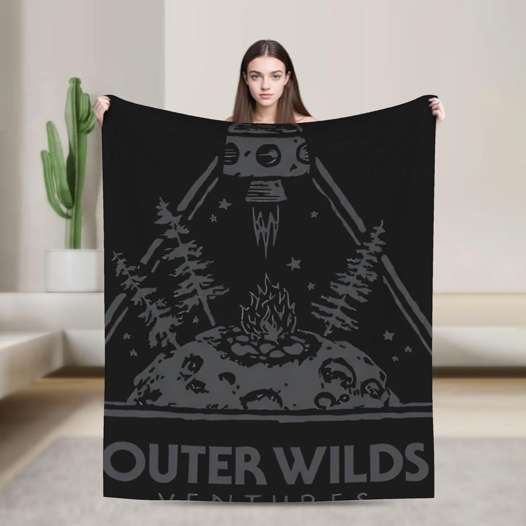 Outer Wilds Hearthian System Map Plush Blanket Kids Adult  Flannel Throw Blanket For Couch Bed Warm Soft Bedspread Gift Idea