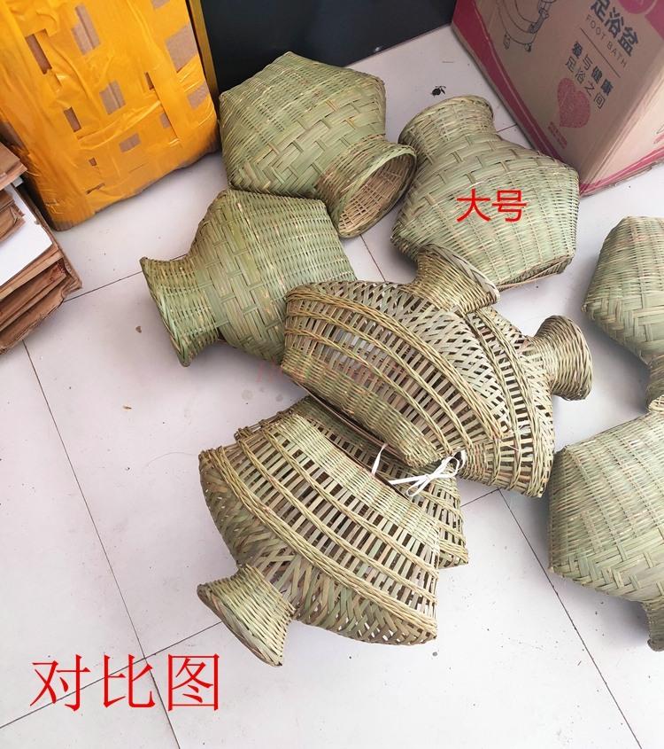Fish Basket Handmade Bamboo Woven Props Decorative Pendants Fishing Basket Fisherman'S Eel Basket Loach Basket