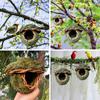 Casetta per Uccelli in Erba Naturale Tessuta a Mano per Appendere all'Esterno Rifugio Nido Adatto per Uccelli Piccoli e Decorazione da Giardino