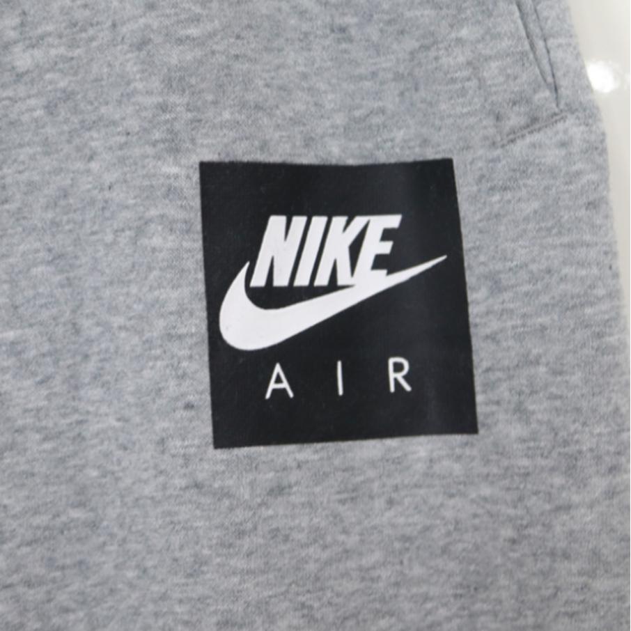 Nike Air Logo Fleece Bequeme Weiche Schnürhose Herrenhose Grau CD9225-063