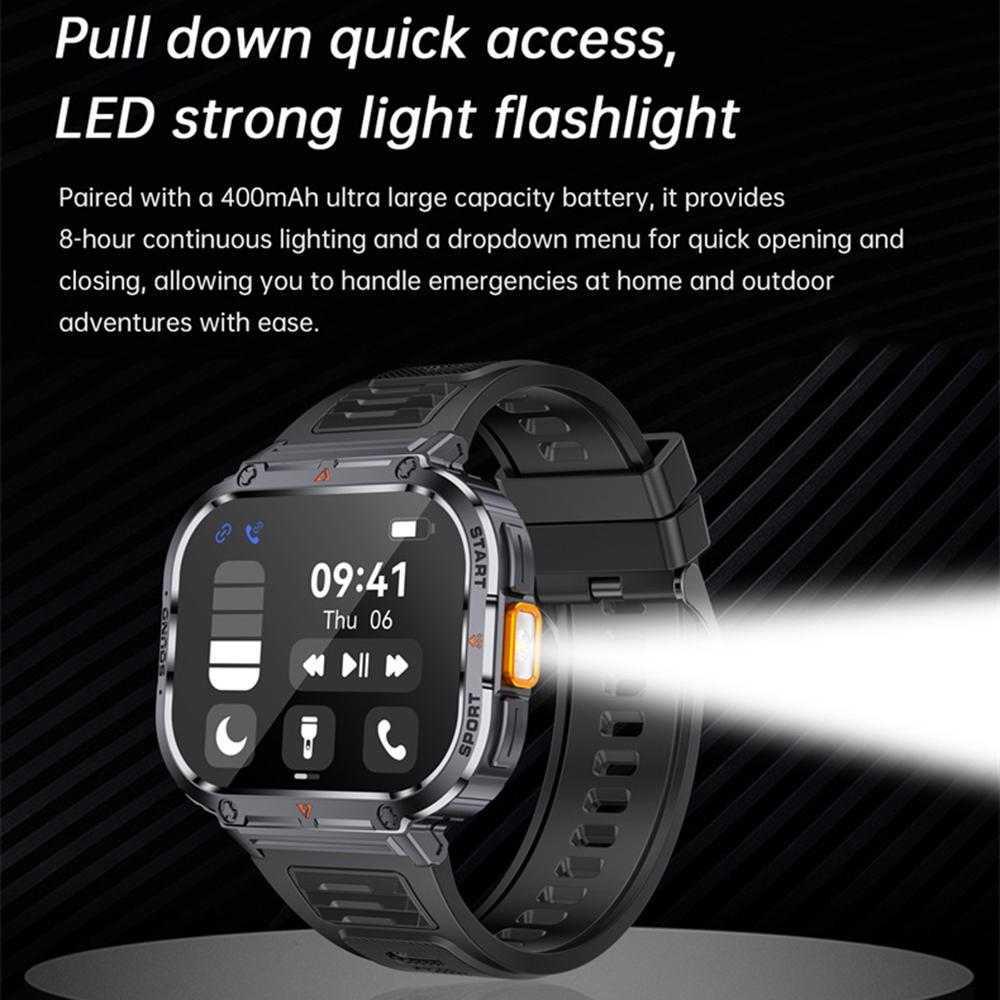 NX23 Fitness Tracker 2.0-inch Touch Screen Bluetooth-compatible Calling Health Monitoring Smart Watch