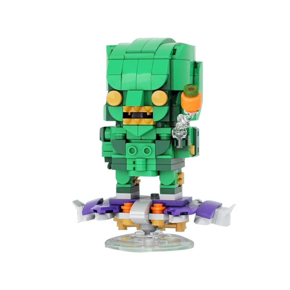 MOC Movie Villain Green Goblin Brickheadz Building Block Model Bricks Set Film Anime Monster Spiders Toys For Kid Birthday Gifts