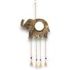 Elephant Mirror Wind Chime With 4 Brass Bells