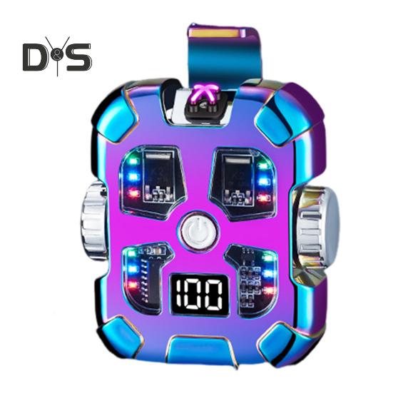 LED Işıklı Fidget Spinner Çakmak Dijital Ekran USB Şarj Edilebilir 3 Mod Ayarlanabilir Çakmak Stres Giderici Jiroskop Dönen Oyuncak