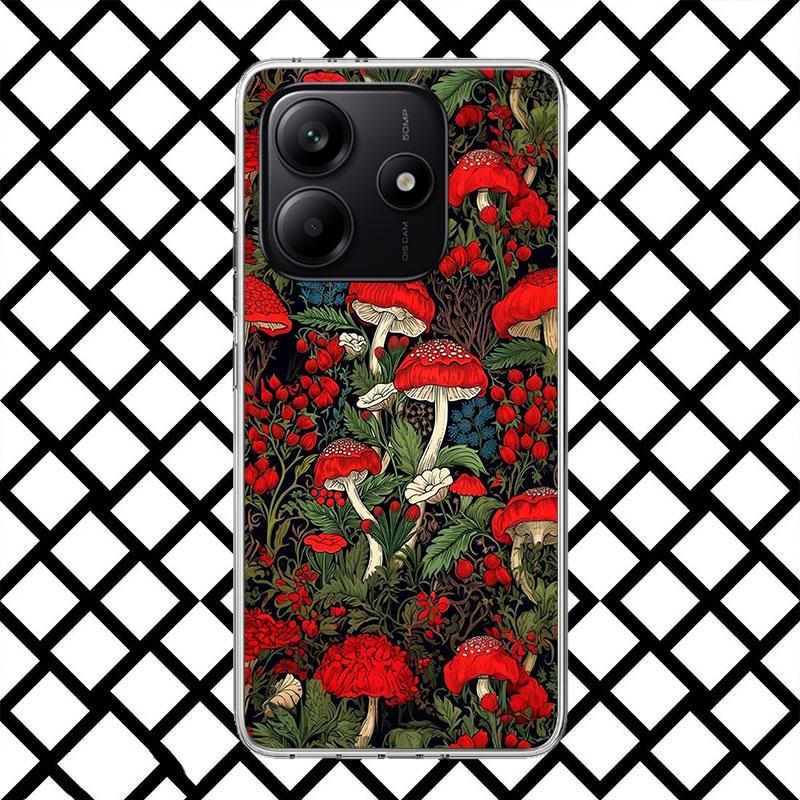 Colorful Mushroom Phone Case for Xiaomi Redmi Note 15 14 14S 13 12 12S 11 Pro Plus 11E 11T 11S 10S 5G Soft Cover Fundas Redmi No